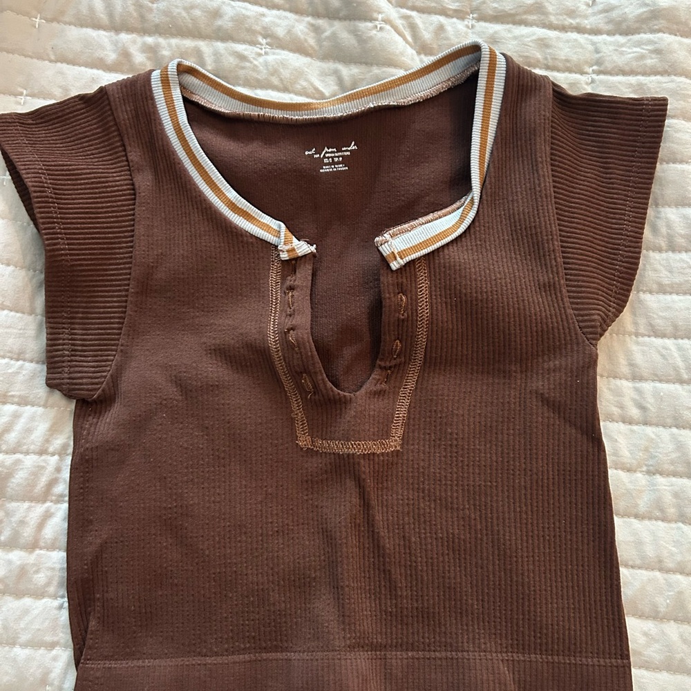 Urban Outfitters brown out from under tee